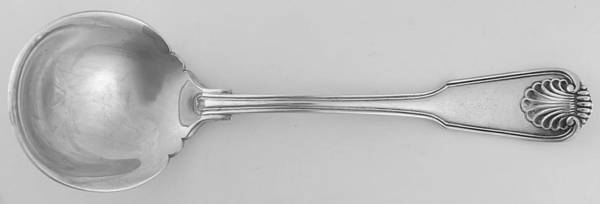 London Shell (Silverplate, Germany Backstamp) Solid Gravy Ladle by Towle Silver