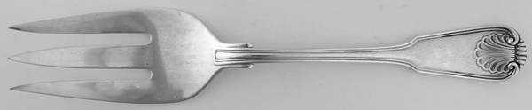 London Shell (Silverplate, Germany Backstamp) Large Solid Cold Meat Serving Fork by Towle Silver