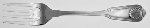 London Shell (Silverplate) Individual Salad Fork