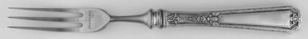 Louis XIV (Sterling, 1924, No Monograms) Individual Fruit Fork with Stainless Tines
