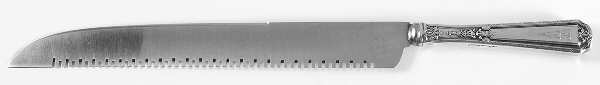 Louis XIV (Sterling, 1924, No Monograms) Bread Knife with Stainless Blade