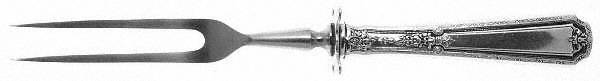 Louis XIV (Sterling, 1924, No Monograms) Small Steak Carving Fork with Stainless Prongs