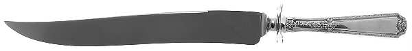 Louis XIV (Sterling, 1924, No Monograms) Large Carving/Roast Knife StnlBl w/Sterling Guard