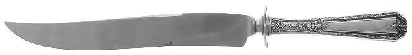 Louis XIV (Sterling, 1924, No Monograms) Large Carving/Roast Knife StnlBl w/Sterling Guard