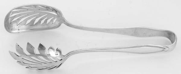 Mary Chilton (Sterling, 1912, No Monos) Large Ice Serving Tongs