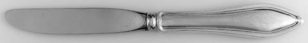 Mary Chilton (Sterling, 1912, No Monos) Modern Hollow Butter Spreader (Stainless)
