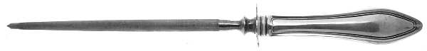 Mary Chilton (Sterling, 1912, No Monos) Large Knife Sharpener-Steel Rod w/Sterling Guard