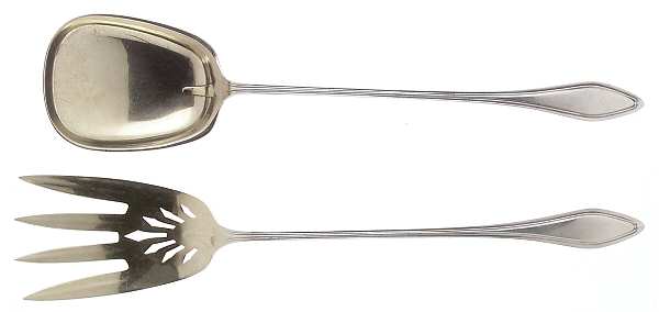 Mary Chilton (Sterling, 1912, No Monos) 2 Pc Large Lettuce Serving Set