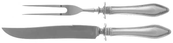 Mary Chilton (Sterling, 1912, No Monos) Small Stainless Blade 2-Piece Steak Carving Set