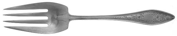 Mary Chilton-Eng No.1 (Sterling, 1912, No Monograms) Medium Solid Cold Meat Serving Fork