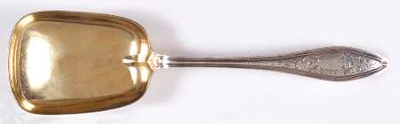 Mary Chilton-Eng No.1 (Sterling, 1912, No Monograms) Preserve Spoon