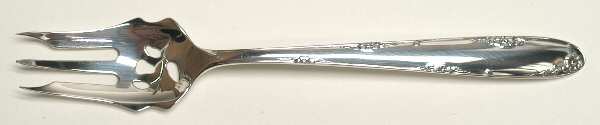 Madeira (Sterling, 1948, No Monograms) Pickle Fork Pierced with Short Handle HC