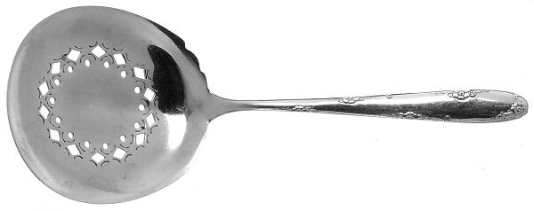 Madeira (Sterling, 1948, No Monograms) Solid Bon Bon Spoon with Pierced Bowl