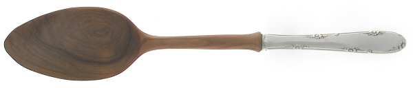 Madeira (Sterling, 1948, No Monograms) Salad Serving Spoon with Wooden Bowl