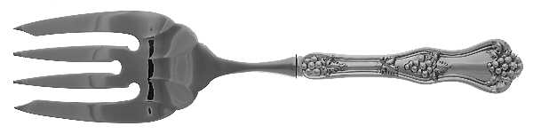 Margaux (Sterling, 1983) Large Stainless-Tine Cold Meat Serving Fork
