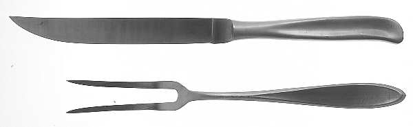 Mark VII (Stainless) Large 2-Piece Roast Carving Set w/Stainless Blade
