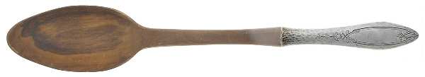 Merrimack (Sterling, 1916) Salad Serving Spoon with Wooden Bowl