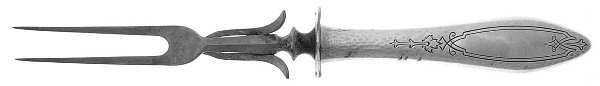 Merrimack (Sterling, 1916) Small Steak Carving Fork with Stainless Prongs