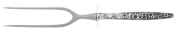 Meadow Song (Sterling, 1967) Lg Carving/Roast Fork-Stn Prong w/Sterling Guard