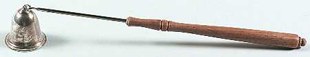 Sterling Hollowware Sterling Candle Snuffer with Wooden Handle