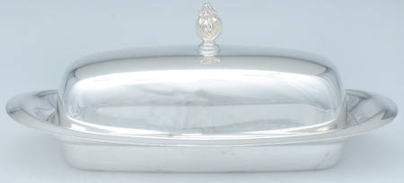 Silverplate Hollowware 1/4 Pound Covered Butter Dish