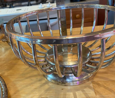 Silverplate Hollowware 10" Wire Basket