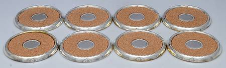 Silverplate Hollowware Coaster Set-8 Coasters