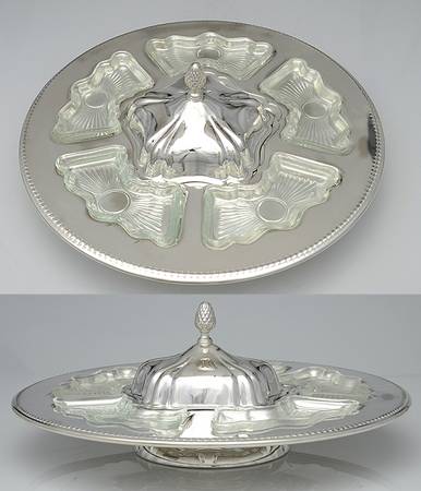 Silverplate Hollowware Lazy Susan with Liner