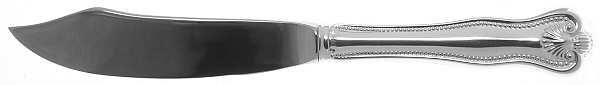 Newport Shell (Sterling, 1910, No Monograms) Individual Fish Knife with Stainless Blade