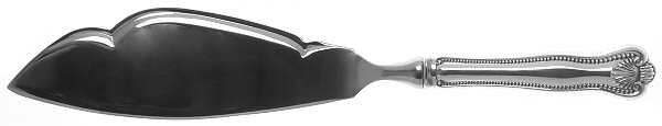 Newport Shell (Sterling, 1910, No Monograms) Fish Serving Knife w/Unengraved Stainless Blade