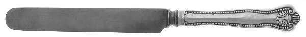 Newport Shell (Sterling, 1910, No Monograms) Blunt Hollow Knife with Bolster