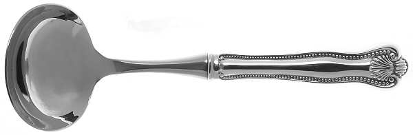 Newport Shell (Sterling, 1910, No Monograms) Hollow Handle Gravy Ladle with Stainless Bowl