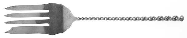 No.128-No.28 (Sterling, 1880) Medium Solid Cold Meat Serving Fork