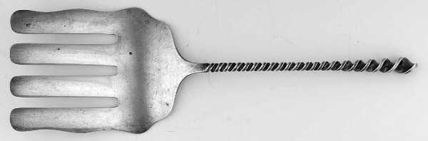 No.128-No.28 (Sterling, 1880) Large Solid Asparagus Serving Fork