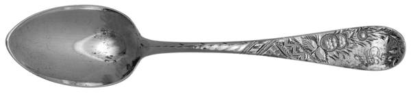 No. 38-Engraved (Sterling, 1880) Monogrammed Oval Dessert/Soup Spoon