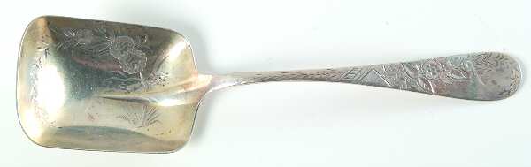 No. 38-Engraved (Sterling, 1880) Small Solid Berry/Casserole Spoon
