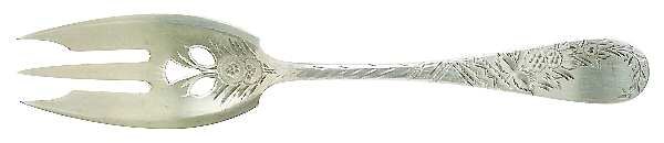 No. 38-Engraved (Sterling, 1880) Old Style Pickle Fork