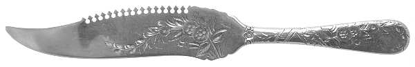 No. 38-Engraved (Sterling, 1880) Solid Bright Cut Cake Saw