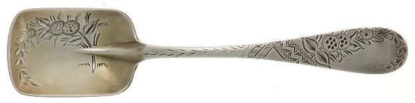No. 38-Engraved (Sterling, 1880) Sugar Shovel, Bright Cut
