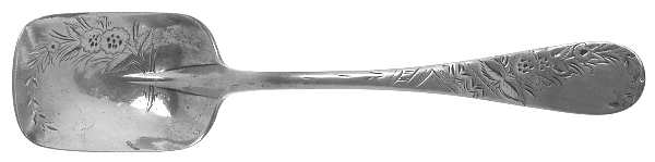 No. 38-Engraved (Sterling, 1880) Sugar Shovel, Bright Cut