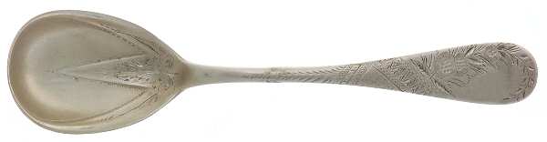 No. 38-Engraved (Sterling, 1880) Bright Cut Bowl Sugar Spoon