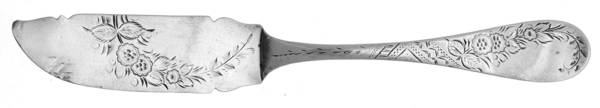 No. 38-Engraved (Sterling, 1880) Flat Handle Bright Cut Master Butter