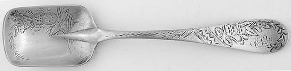 No. 38-Engraved (Sterling, 1880) Sugar Shovel-Bright Cut