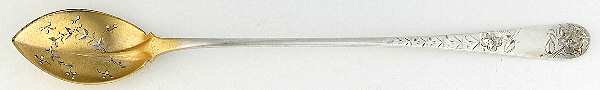 No. 43 (Sterling, 1882) Pierced Bowl Long Handle Olive Spoon