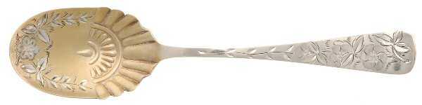 No. 63 (Sterling, 1885) Bright Cut Bowl Sugar Spoon