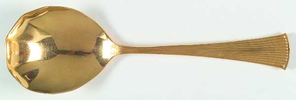 Noblesse (Gold Electroplate, 1980) Solid Smooth Casserole Spoon by Towle Silver