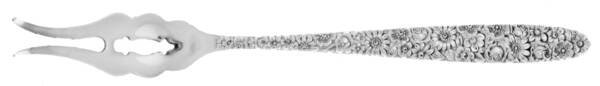Novantique (Sterling, 1969) Butter Pick with Two Tines and Pierced Bowl HC