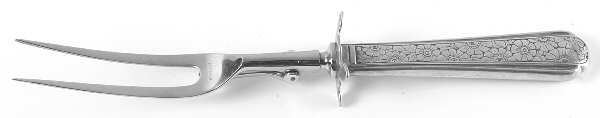 Old Brocade (Sterling, 1932) Large Stainless-Prong Roast Carving Fork