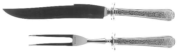 Old Brocade (Sterling, 1932) Small Stainless Blade 2-Piece Steak Carving Set