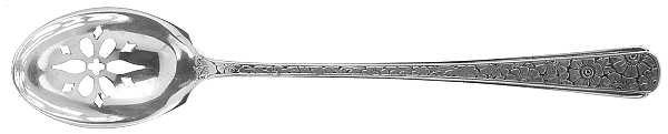 Old Brocade (Sterling, 1932) Pierced Bowl Short Handle Olive Spoon